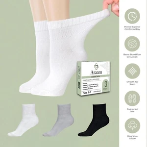 3-12 Pairs Diabetic Circulatory Ankle Health Socks Cotton Men Women 9-11 10-13 - Picture 1 of 13