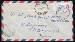 Bahamas 17. Mai 1966 QEII 208 Deep Creek Poststempel an Radiosender in Nassau - Bild 1 von 1
