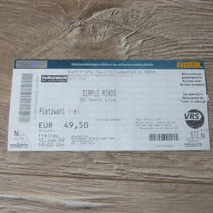 Altes Ticket SIMPLE MINDS Juni 2009 Köln - Bild 1 von 1