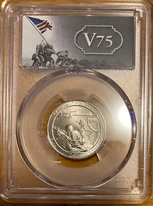 2019 W Guam War in Pacific NP WWII V75 Anniversary Label PCGS Gold Shield MS65 - Picture 1 of 3
