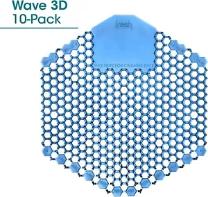 Renown Wave 3D Urinal Screen Deodorizer, Cotton Blossom, Pack of 10 - Picture 1 of 3