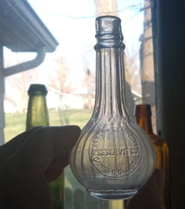 PEQUEÑA BOTELLA CATSUP SOPLADA A MANO DE 4 1/4" MUESTRA TALLA JOSEPH CAMPBELL PRESERVE CO CAMDEN - Imagen 1 de 6