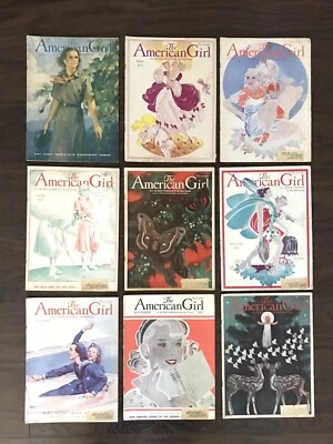 9 Vintage AMERICAN GIRL MAGAZINES 1937 Girl Scouts Great Stories SCARCE LOT 8 - Image 1 of 4