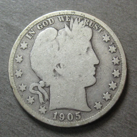 1905 S   Barber Silver Half Dollar - 90% Silver * (P3722) Cover