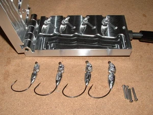 Freshwater Swim Jig -4 mold 3/8, 7/16, 1/2, 3/4 oz CNC Aluminum - Picture 1 of 5