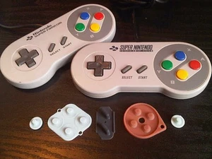 New SNES Super Nintendo / Famicom Replacement Buttons Rubber Pads Parts Repair - Picture 1 of 3
