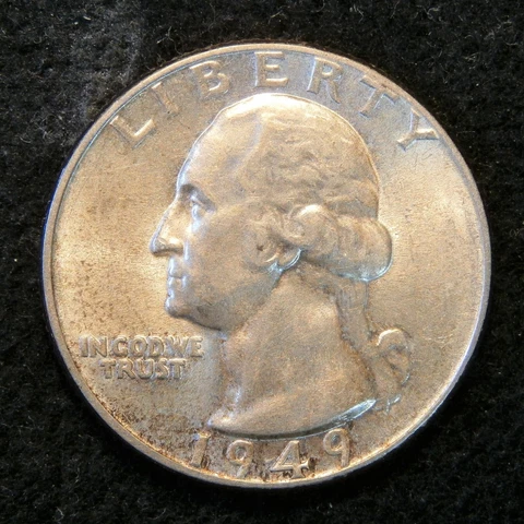 1949 Washington Quarter BU Cover