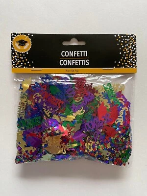 Graduation Icon Metallic Confetti Dispersión Multicolor Lámina Estrellas Tapas (2 oz.) Foto 1 de 4