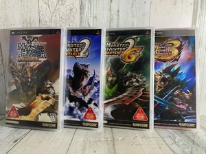 PSP Monster Hunter Set of 4 Japan Version Capcom PlayStation Portable USED Games - Picture 1 of 12