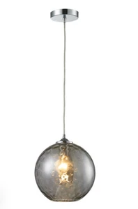 ELK Lighting Watersphere Hammered Smoke Glass Globe Ceiling Pendant Light BNIB - Picture 1 of 4