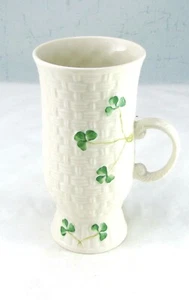 Belleek Ireland SHAMROCK Irish Coffee Mug(s) 14th Brown Mark EXCELLENT - Picture 1 of 8