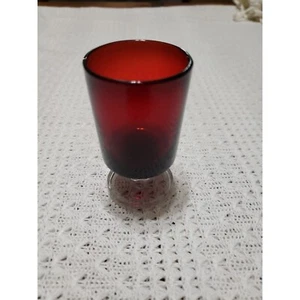 Vintage Luminarc Arcoroc Ruby Red Clear Stem Cordial Glass France replacement - Picture 1 of 6