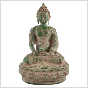 Buddha der Erleuchtung 33cm 4kg Messing jadeantik Erleuchteter Buddha Meditation - Picture 1 of 4