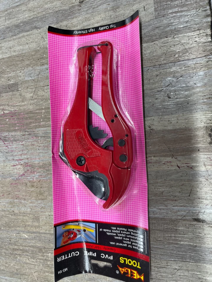 Superior Tool 37116 Ratcheting PVC Pipe Cutter Red