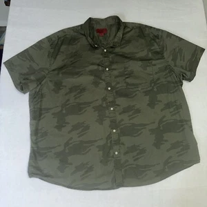 The Foundry Camicia con bottoni uomo 4XL verde manica corta casual outdoor - Foto 1 di 11