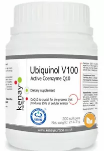 UBIQUINOL KANEKA V 100 COENZIMA ATTIVO Q10 100MG 300 SOFTGELS - Foto 1 di 2