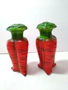 Salero y pimentero de zanahoria de colección cerámica Japón 5,5" vegetal LEER descripción - Imagen 1 de 12