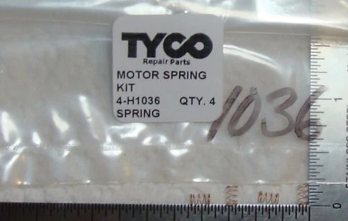 4 Motor Springs TYCO Part # H1036 Kit for TYCO Trains Made in Hong Kong