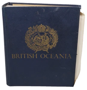 BRITISH OCEANIA 1860s-1940s COLLECTION OF 410 STAMPS MINT & USED IN MINKUS ALBUM - Picture 1 of 24