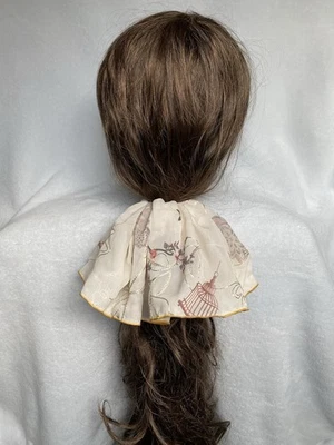 Hecho a mano único cabello de gran tamaño crujiente patrón floral bordado talla XL Foto 1 de 4