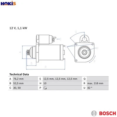 STARTER 0 986 020 240 FOR SKODA OCTAVIA/II/Combi LAURA SUPERB YETI RAPID  VW - Image 1 of 4
