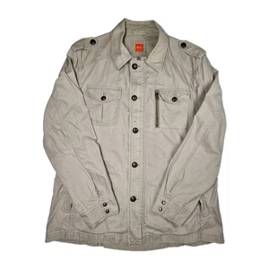 Hugo Boss Orange Giacca Uomo Field Safari Militare Utilità Beige EU 54 UK XL - Foto 1 di 19