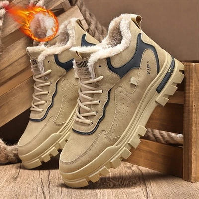 Herren Winter Stiefel Gefüttert Warme Schneestiefel Thermostiefel Schuhe DE - Bild 1 von 4