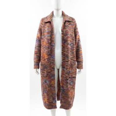 Torrid Cardigan 毛衣 0 US L 橙色蓝色粉红色长款针织开襟前层  — 第 1/4 张图片