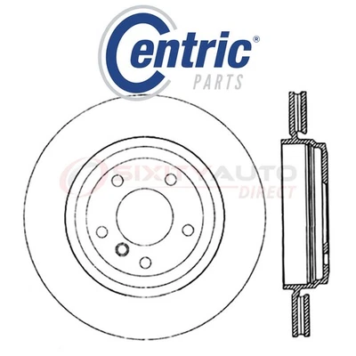 Centric C-TEK Disc Brake Rotor for 2001-2005 BMW 330i 3.0L L6 - Kit Set nc - Изображение 1 из 4