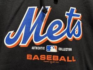 New York Mets Sweatshirt Majestic Men’s XL Black Hoodie Fleece Pullover Vintage - Picture 1 of 12