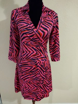 JULIE коричневый новый с Ярлыками зебра печать надежном платье.Размер M - Изображение 1 из 4