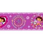 Papier peint bordure Dora l'exploratrice Best Friends filles rose violet fleurs