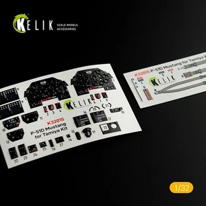 P-51D Mustang - Interior 3D Decal for Tamiya kit For Scale Kit 1:32 KeliK K32015 - Picture 1 of 7