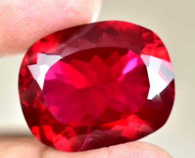 59.20 Ct Natural Blood Red Mozambique Ruby AGL CERTIFIED Cushion Shape Gemstone - Image 1 of 4