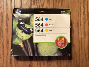 GENUINE OEM HP #564 TRI-COLOR Ink CARTRIDGE & Paper Exp. 03/2015 - Picture 1 of 2