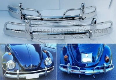Parachoques de acero inoxidable VW Beetle estilo EE. UU. (1955-1972) nuevos Foto 1 de 4