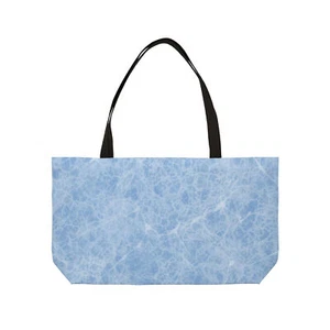 Weekender Tote Bag Marbled Carolina Blue - Picture 1 of 5