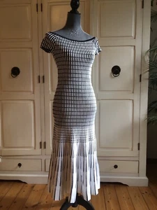 Kleid S TED Baker Lang Weiß Schwarz 36 - Bild 1 von 9