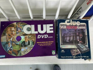 Clue VCR Mystery Game & Clue DVD Game Parker Bros
