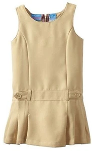 NEW Nautica Girls's Khaki Jumper Uniform Dress-Size M(5)-Ori $34 - Picture 1 of 1