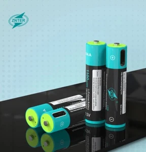 Real Capacity ZNTER 1.5V AAA 1100mWh Rechargeable Fast Type-c Li-ion Battery - Picture 1 of 8