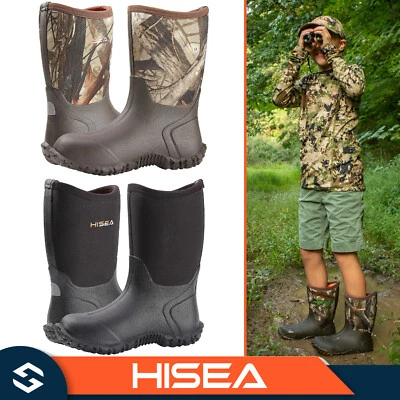 HISEA Kids Slip-On Rain & Snow Boots Toddler Little Kid Waterproof Outdoor Mud - Image 1 of 4