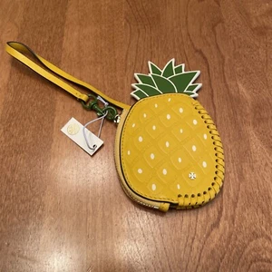 Tory Burch Pineapple Coin Pouch Key Fob Wallet Wristlet NWT - Picture 1 of 6
