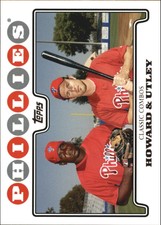 2008 Topps Philadelphia Phillies Baseball Card #98 Ryan Howard/Chase Utley