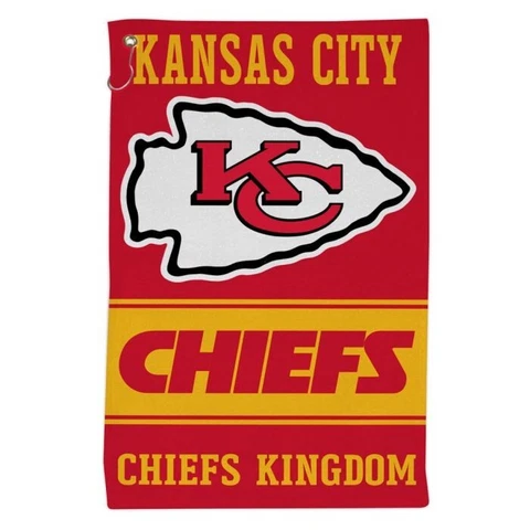 KANSAS CITY CHIEFS ALL PURPOSE GOLF TAILGATE TOWEL 16"X25" NEW & LICENSED Cover