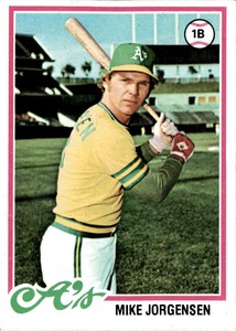 1978 Topps #406 Mike Jorgensen Oakland Athletics A's Card