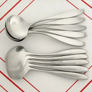 1 o más cucharas de sopa o postre Lauffer Design acero 18/8 moderno de mediados de siglo - Imagen 1 de 6