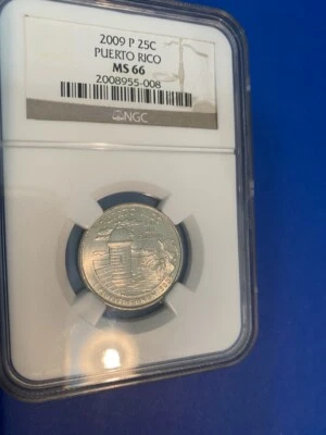 2009-P PUERTO RICO QUARTER NGC  MS66 BUSINESS STRIKE RARE  - Image 1 of 4