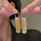 1Pair Fashion Light Luxury Long Earrings Metal Chain Bling Tassel Studs Earrin i