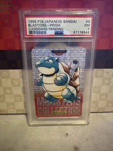 Pokémon Japanese Bandai Blastoise Prism Carddass Vending Psa 7 1996 Red - Picture 1 of 2